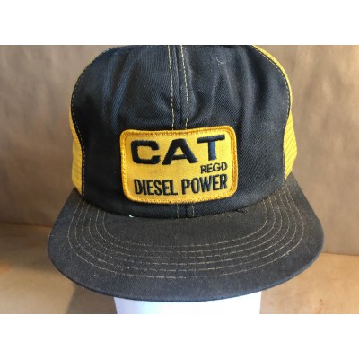 Vintage CAT Diesel Power Patch Mesh Snapback Trucking Trucker Hat Cap K Brand  eb-66909902